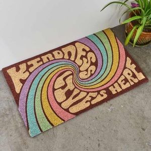 Kindness Lives Here Door Mat